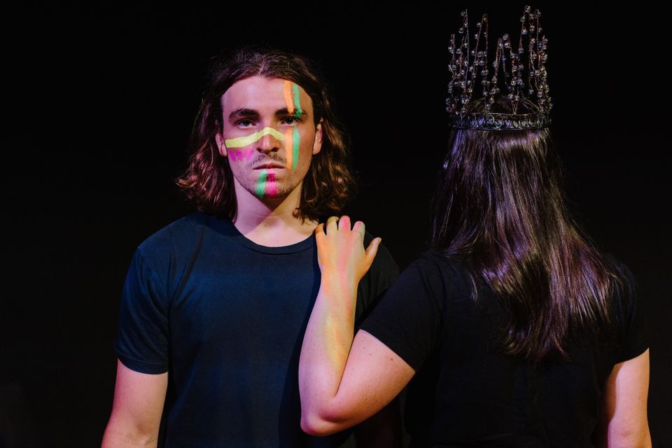 Image of Dane Nicholls and Ella McCubbin performing in You Should See Me In A Crown